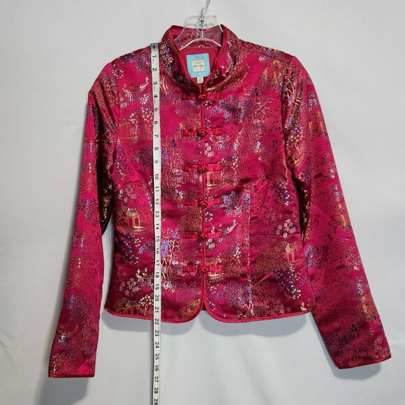 Old Navy Shiny Pink Patterned Jacket Size S - Picture 4 of 12